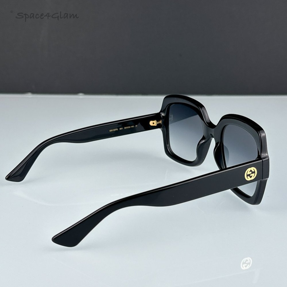 Gucci Women Sunglasse Black Gradient Grey Square GG1337S 001 NEW AUTHENTIC - Picture 5 of 9